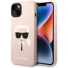 Чохол Karl Lagerfeld Silicone Karl's Head для iPhone 14 Plus Pink (KLHCP14MSLKHLP)