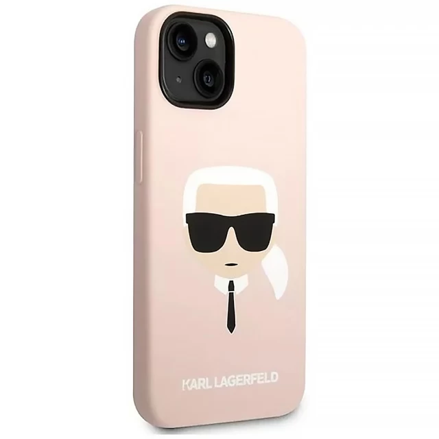 Чехол Karl Lagerfeld Silicone Karl's Head для iPhone 14 Plus Pink (KLHCP14MSLKHLP)