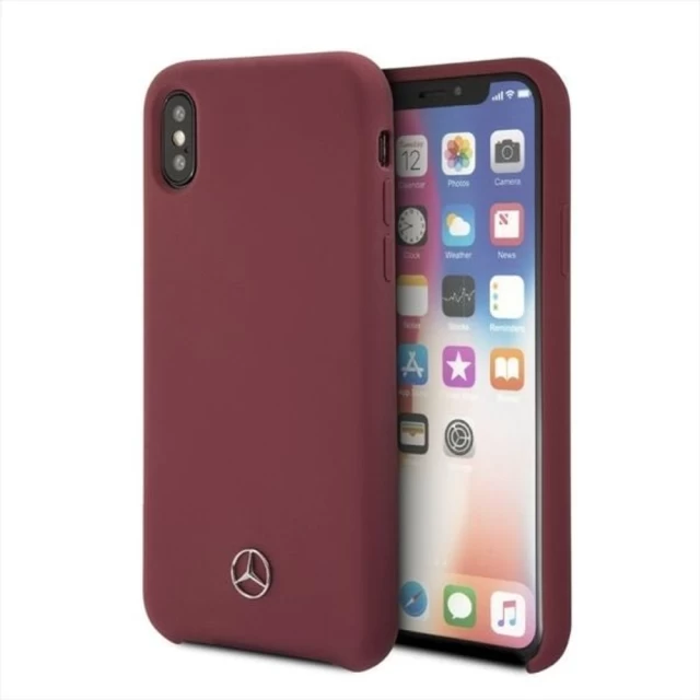 Чохол Mercedes для iPhone XS/X Silicone Line Red (MEHCPXSILRE)