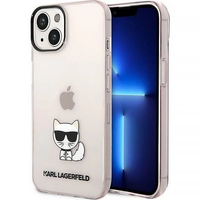 Чехол Karl Lagerfeld Choupette для iPhone 14 Pink (KLHCP14SCTTRI)