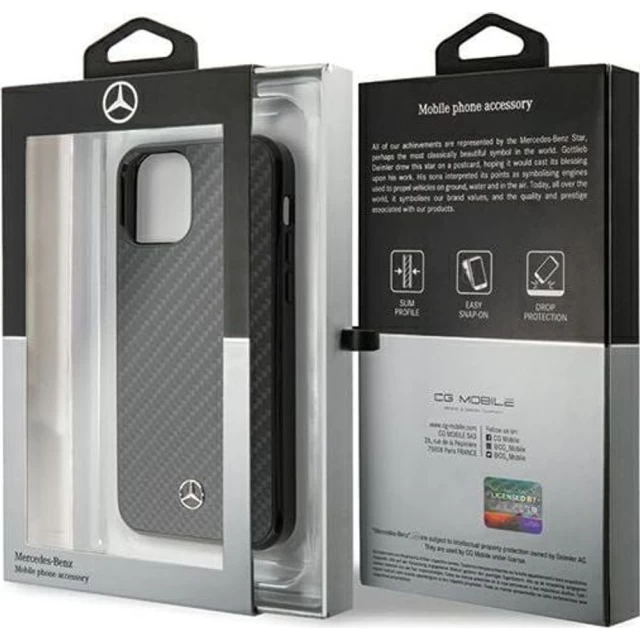 Чехол Mercedes для iPhone 12 mini Dynamic Line Black (MEHCP12SRCABK)