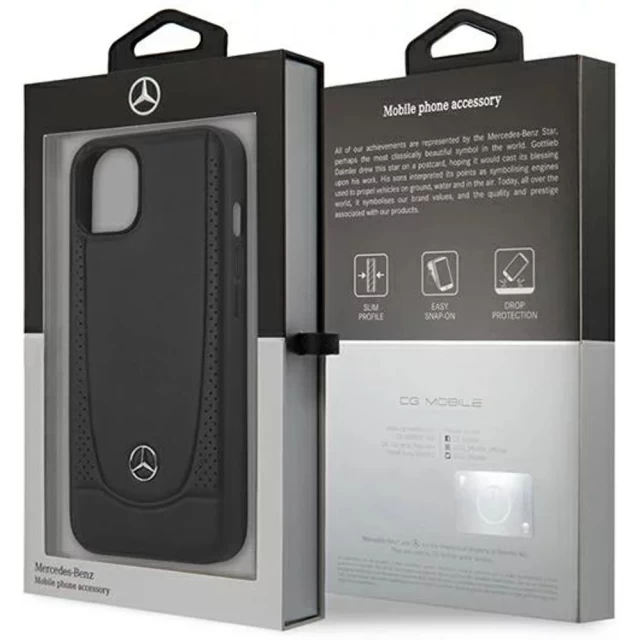 Чехол Mercedes для iPhone 14 Plus Leather Urban Black (MEHCP14MARMBK)