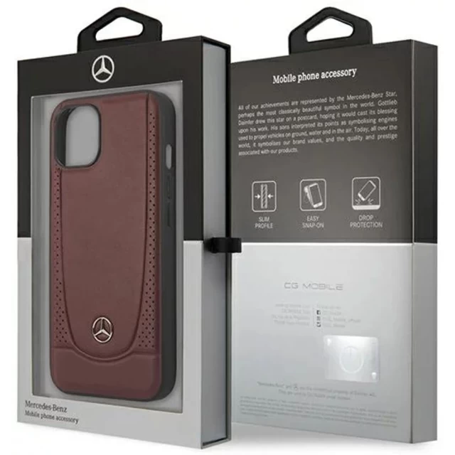 Чохол Mercedes для iPhone 14 Leather Urban Red (MEHCP14SARMRE)