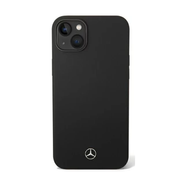 Чохол Mercedes для iPhone 14 Silicone Line Black (MEHCP14SSILBK)
