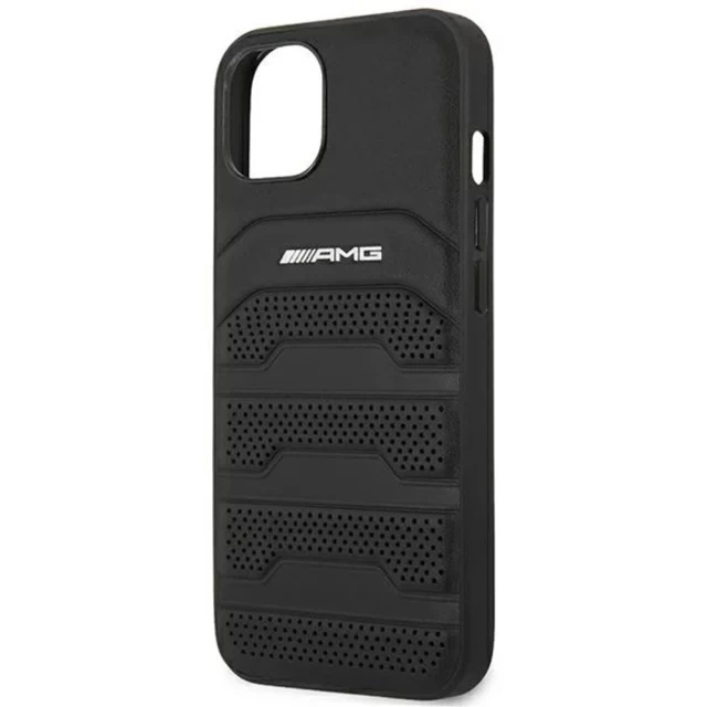Чехол Mercedes для iPhone 14 Plus Leather Debossed Lines Black (AMHCP14MGSEBK)