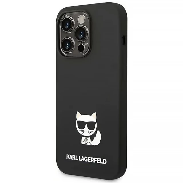 Чехол Karl Lagerfeld Silicone Choupette Body для iPhone 14 Pro Max Black (KLHCP14XSLCTBK)