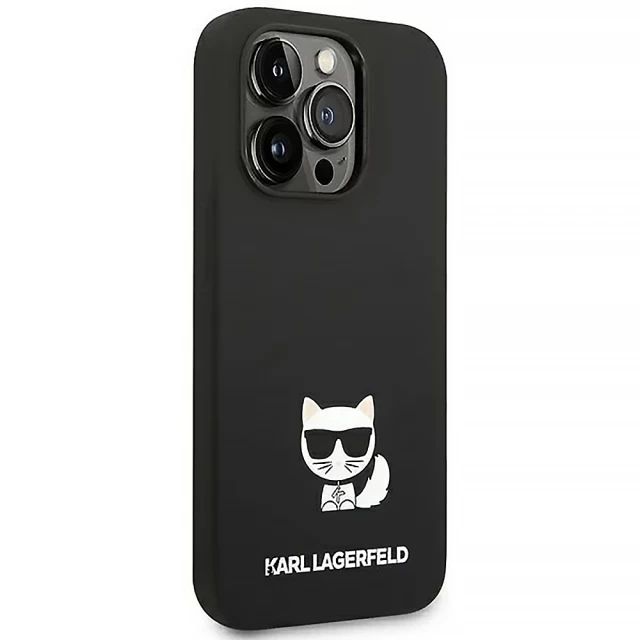 Чехол Karl Lagerfeld Silicone Choupette Body для iPhone 14 Pro Max Black (KLHCP14XSLCTBK)