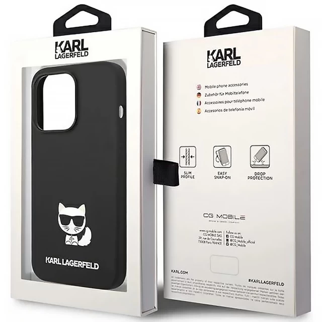 Чехол Karl Lagerfeld Silicone Choupette Body для iPhone 14 Pro Max Black (KLHCP14XSLCTBK)