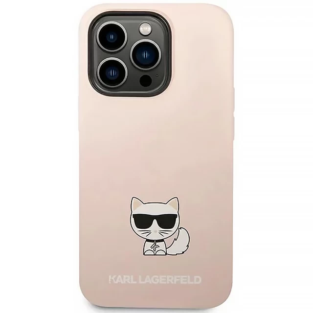 Чохол Karl Lagerfeld Silicone Choupette Body для iPhone 14 Pro Max Light Pink (KLHCP14XSLCTPI)