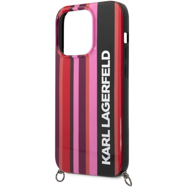 Чохол Karl Lagerfeld Color Stripes для iPhone 14 Pro Max Pink (KLHCP14XSTSTP)