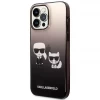 Чехол Karl Lagerfeld Gradient Iconik Karl & Choupette для iPhone 14 Pro Max Black (KLHCP14XTGKCK)