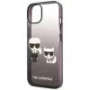 Чохол Karl Lagerfeld Gradient Iconik Karl & Choupette для iPhone 14 Pro Max Black (KLHCP14XTGKCK)