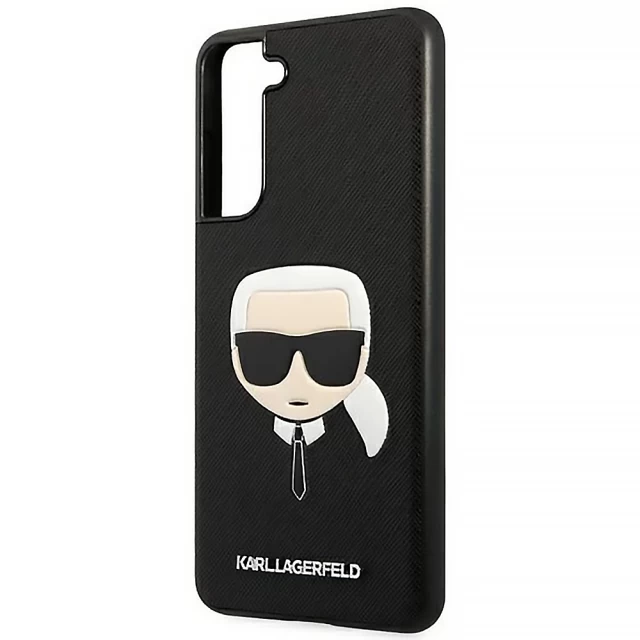 Чехол Karl Lagerfeld Saffiano Ikonik Karl's Head для Samsung Galaxy S21 G990 FE Black (KLHCS21FSAKHBK)