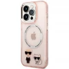 Чехол Karl Lagerfeld Karl & Choupette для iPhone 14 Pro Pink with MagSafe (KLHMP14LHKCP)