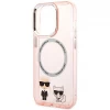 Чохол Karl Lagerfeld Karl & Choupette для iPhone 14 Pro Pink with MagSafe (KLHMP14LHKCP)