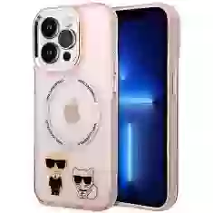 Чохол Karl Lagerfeld Karl & Choupette для iPhone 14 Pro Pink with MagSafe (KLHMP14LHKCP)