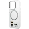 Чехол Karl Lagerfeld Karl & Choupette для iPhone 14 Pro Transparent with MagSafe (KLHMP14LHKCT)