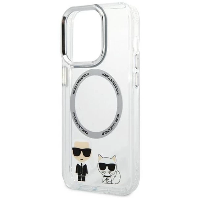 Чохол Karl Lagerfeld Karl & Choupette для iPhone 14 Pro Transparent with MagSafe (KLHMP14LHKCT)