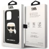 Чохол Karl Lagerfeld Silicone Karl's Head для iPhone 14 Pro Black with MagSafe (KLHMP14LSLKHBK)