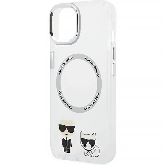 Чехол Karl Lagerfeld Karl & Choupette для iPhone 14 Plus Transparent with MagSafe (KLHMP14MHKCT)