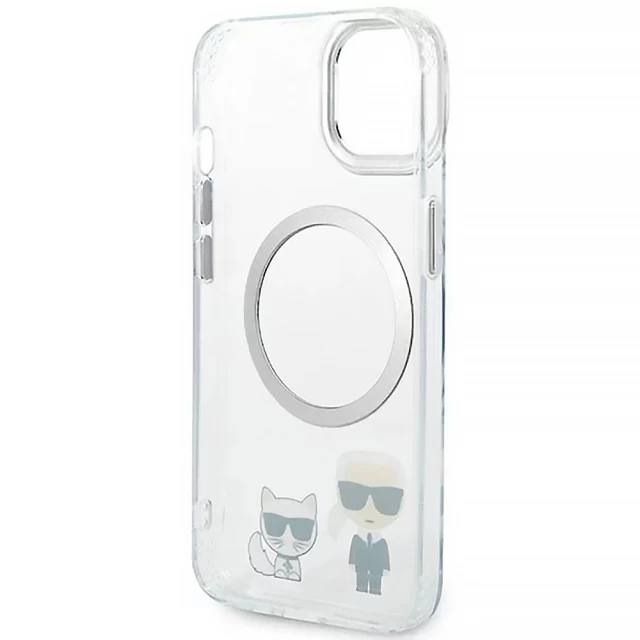 Чохол Karl Lagerfeld Karl & Choupette для iPhone 14 Plus Transparent with MagSafe (KLHMP14MHKCT)