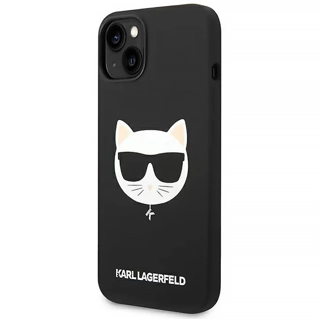 Чохол Karl Lagerfeld Silicone Choupette Head для iPhone 14 Plus Black with MagSafe (KLHMP14MSLCHBK)