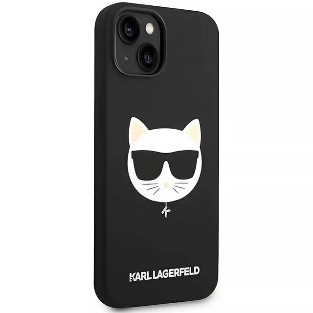 Чохол Karl Lagerfeld Silicone Choupette Head для iPhone 14 Plus Black with MagSafe (KLHMP14MSLCHBK)
