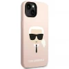 Чохол Karl Lagerfeld Silicone Karl's Head для iPhone 14 Plus Light Pink with MagSafe (KLHMP14MSLKHLP)