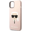 Чехол Karl Lagerfeld Silicone Karl's Head для iPhone 14 Plus Light Pink with MagSafe (KLHMP14MSLKHLP)