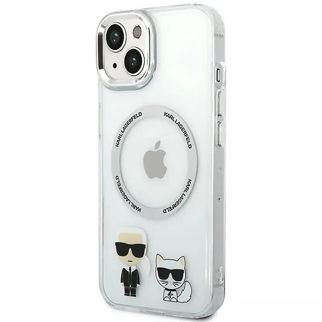 Чохол Karl Lagerfeld Karl & Choupette для iPhone 14 Clear with MagSafe (KLHMP14SHKCT)