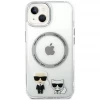 Чохол Karl Lagerfeld Karl & Choupette для iPhone 14 Clear with MagSafe (KLHMP14SHKCT)