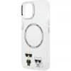 Чохол Karl Lagerfeld Karl & Choupette для iPhone 14 Clear with MagSafe (KLHMP14SHKCT)