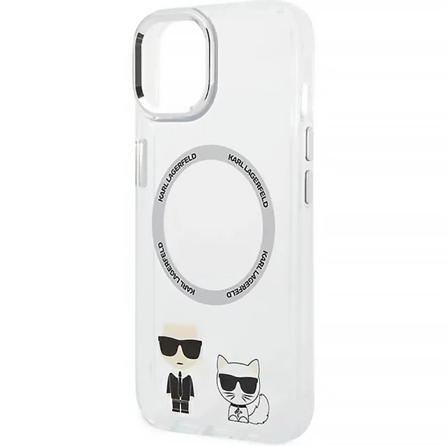 Чохол Karl Lagerfeld Karl & Choupette для iPhone 14 Clear with MagSafe (KLHMP14SHKCT)