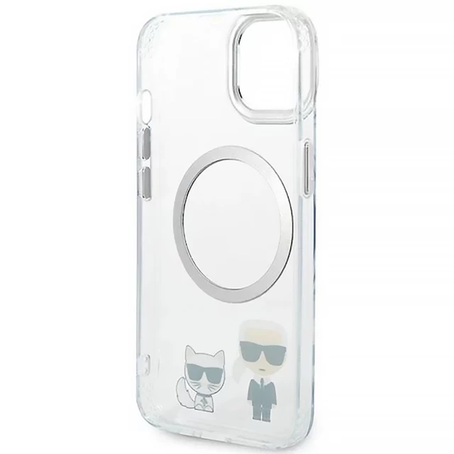 Чохол Karl Lagerfeld Karl & Choupette для iPhone 14 Clear with MagSafe (KLHMP14SHKCT)