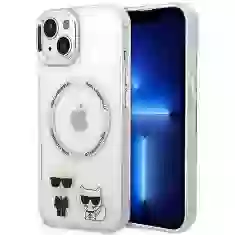 Чехол Karl Lagerfeld Karl & Choupette для iPhone 14 Clear with MagSafe (KLHMP14SHKCT)