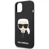 Чехол Karl Lagerfeld Silicone Karl's Head для iPhone 14 Black with MagSafe (KLHMP14SSLKHBK)