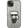 Чохол Karl Lagerfeld Glitter Flakes Iconik для iPhone 14 Silver (KLHCP14SGFKPG)
