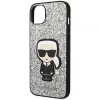 Чехол Karl Lagerfeld Glitter Flakes Iconik для iPhone 14 Silver (KLHCP14SGFKPG)