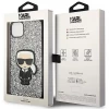Чохол Karl Lagerfeld Glitter Flakes Iconik для iPhone 14 Silver (KLHCP14SGFKPG)