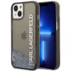 Чехол Karl Lagerfeld Liquid Glitter Elong для iPhone 14 Black (KLHCP14SLCKVK)