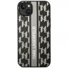 Чохол Karl Lagerfeld Monogram Stripe для iPhone 14 Gray (KLHCP14SPGKLSKG)