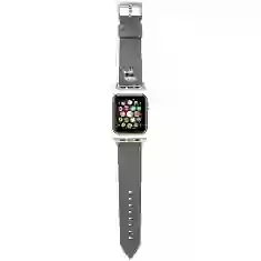 Ремешок Karl Lagerfeld Saffiano Karl Heads для Apple Watch 41 | 40 | 38 mm Silver (KLAWMOKHG)