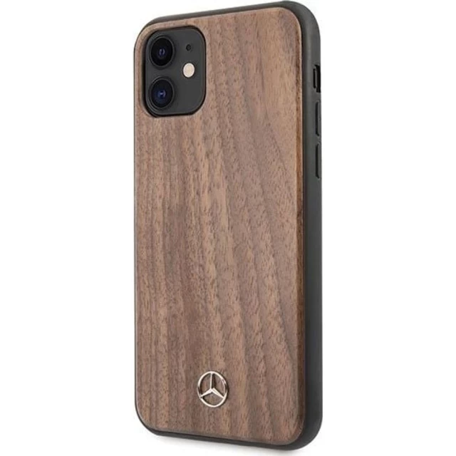 Чохол Mercedes для iPhone 11 Wood Line Walnut Brown (MEHCN61VWOLB)
