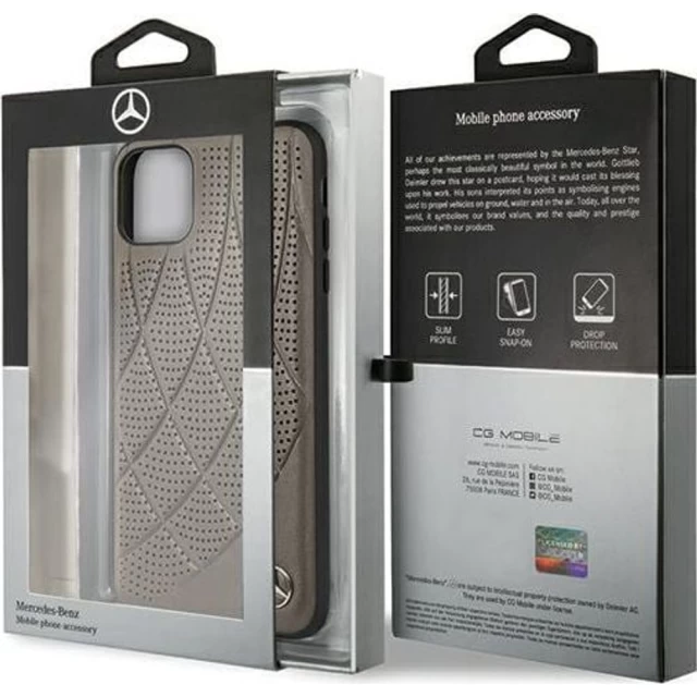 Чехол Mercedes для iPhone 11 Pro Max Bow Line Brown (MEHCN65DIQBR)