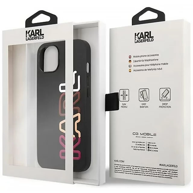 Чохол Karl Lagerfeld Multipink Brand для iPhone 13 mini Black (KLHCP13SPCOBK)