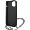 Чохол Karl Lagerfeld Leather Textured and Chain для iPhone 13 mini Black (KLHCP13SPMK)