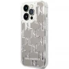 Чохол Karl Lagerfeld Liquid Glitter Monogram для iPhone 14 Pro Max Silver (KLHCP14XLMNMS)