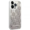 Чехол Karl Lagerfeld Liquid Glitter Monogram для iPhone 14 Pro Max Silver (KLHCP14XLMNMS)