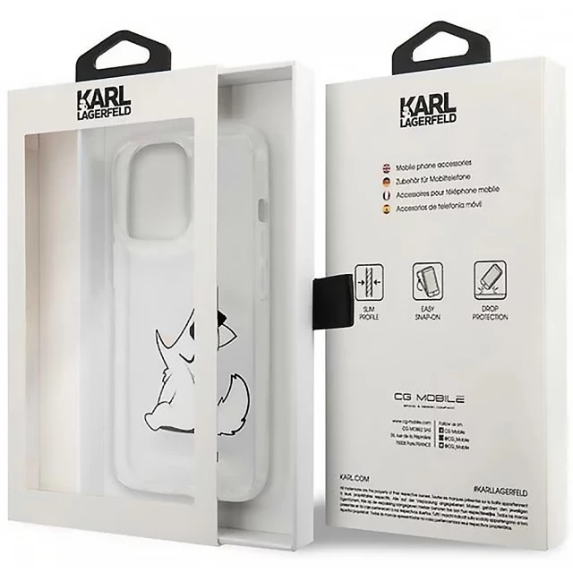 Чохол Karl Lagerfeld Choupette Fun для iPhone 14 Pro Transparent (KLHCP14LCFNRC)