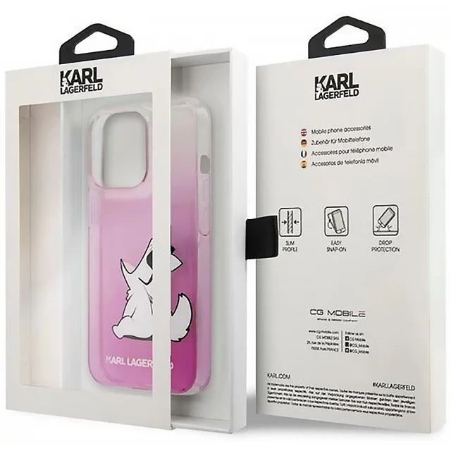 Чохол Karl Lagerfeld Choupette Fun для iPhone 14 Pro Pink (KLHCP14LCFNRCPI)